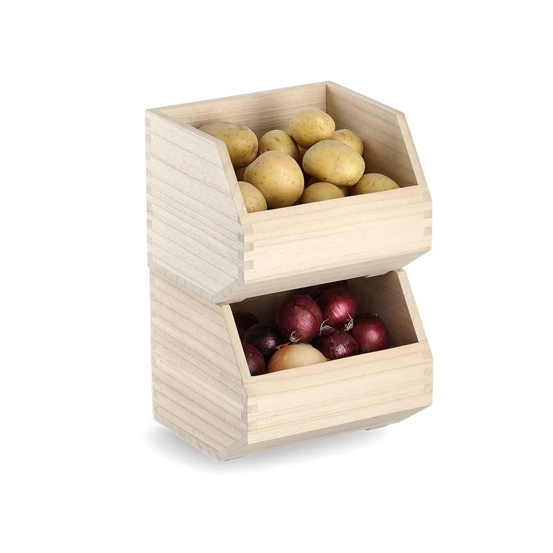 Zeller 15178 Wooden Stacking Box Approx. 20.5 x 18.5 x