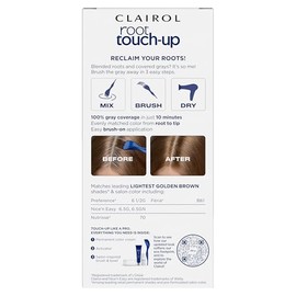 Clairol Root Touch-Up by Nice'n Easy Permanent Hair Dye, 6.5G Lightest Golden Brown Hair Color, 1 Count(Pack of 2)