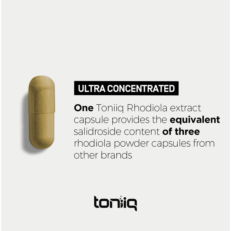 Toniiq Triple-Strength 600mg Rhodiola Rosea - 120 Capsules - 5%