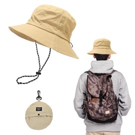 Sun Hat Men Women Sun Hat Foldable Fishing Hat with Band Waterproof Hat Fishing Hat Foldable Fishing Hat Fashionable Summer Hat Fishing Hat Men Outdoor Unisex Wide Brim Boonie Hat (Khaki Colour),