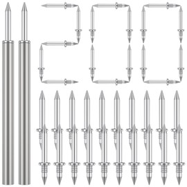 Double-Head Skirting Thread Seamless Nail, Skirting Line Without Marks Nail, Double-Headed Skirting Nails, Invisible Security Screws, Equipped with Nail Specific Sleeve Tool (200pcs)