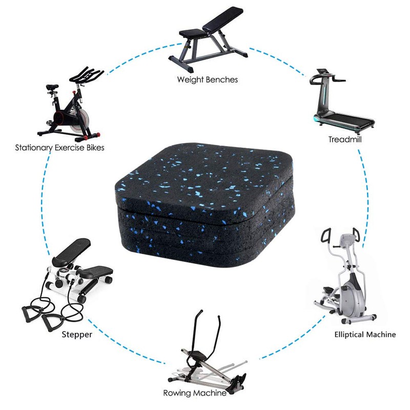 ANAOER Treadmill Mat, Exercise Equipment Mat with High Density Rubber