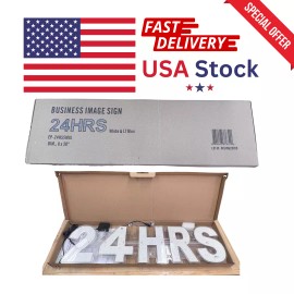 Does Not Apply Business LED Sign 30"x8" 24HRS for gas stations - White/Blue