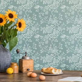 GSS Designs Floral Stencils 12x12Inch Nursery Wall Decor Stencil Large Reusable Flower Wall Painting Stencil