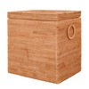 LALASUN Rattan Laundry Hamper With Lid and Liner Bag, Woven