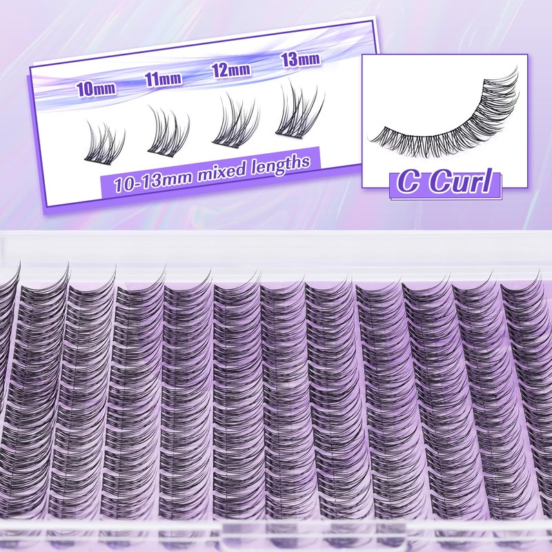 LZM Cluster Lashes Kit Individual Eyelashes - Lash Clusters Individual