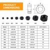 Lyeteung 200 PCS M2/M2.5/M3/M4/M5/M6/M8/M10 Metric Thread Hexagon Fastener, Nylon Hex