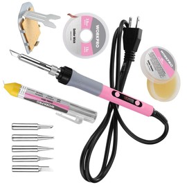 WORKPRO Soldering Station 60W Soldering Iron Kit Digital Display 5 Extra Iron