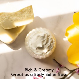 Refined Shea Butter Unscented - 100% Pure African Shea Butter for Hair & Dry Skin - Use for Soap Base, Face & Body Moisturizer, for DIY Whipped Body Butter & Lip Balm 1 LB Bar