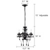 LaLuLa Black Chandelier Small Crystal Chandelier Lighting Mini Acrylic Chandeliers