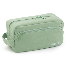 Pencil Case with Large Capacity Pencil Case 3 Compartments for Boys Girls Portable Pencil Case School for Students Adults Women School & Office Makeup, Green, Cosmetic bag