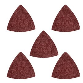 MACHSWON Triangular Sanding Paper,Triangle Oscillating Multi Tool,Hook and Loop Sanding Pads,40 Grits 5pcs