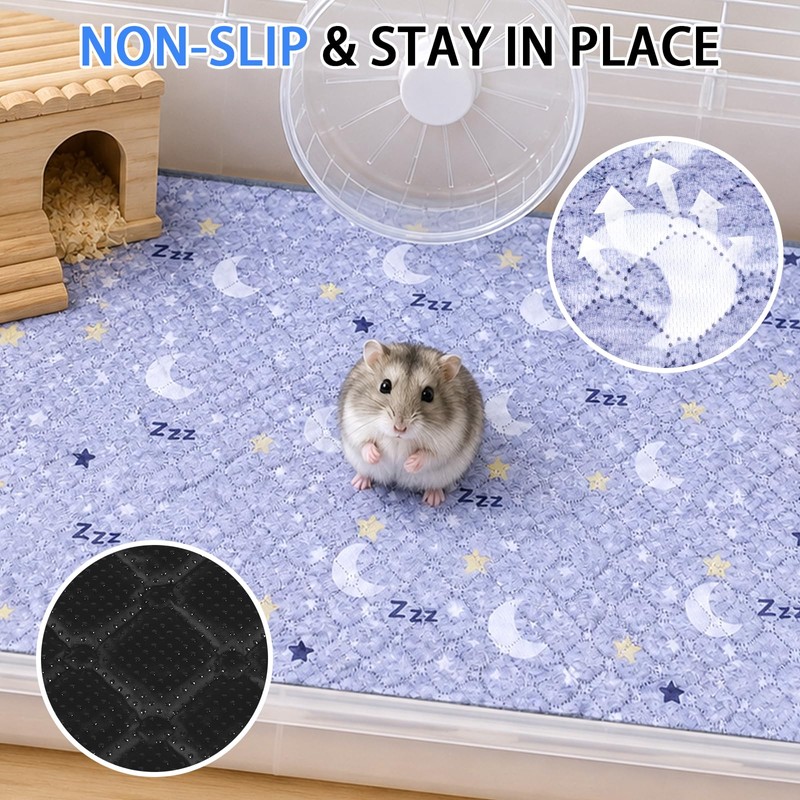Fnaobai Guinea Pig Cage Liner 2 Pack Super Absorbent Washable