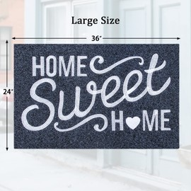 AAZZKANG Large Door Mat Indoor Outdoor Home Sweet Home Welcome Mats 36"x24" with Non Slip Backing Easy to Clean Outside Inside Entrance Doormat