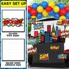Super Theme Hero Party Photography Backdrop with Hero Card Balloons