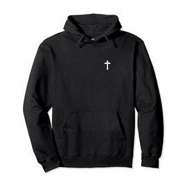 Christian Christ Cross Left Chest Pullover Hoodie