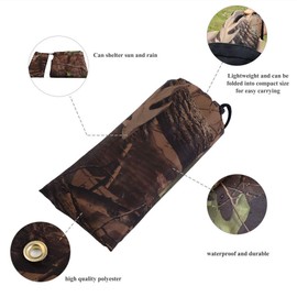 Camping Tarp Tent - Waterproof Army Camo Tent Tarp Sheet Canopy Awning Rain Cover Camping Shelter Hiking Convenience Accessories (Size : 2 x 1.5m)