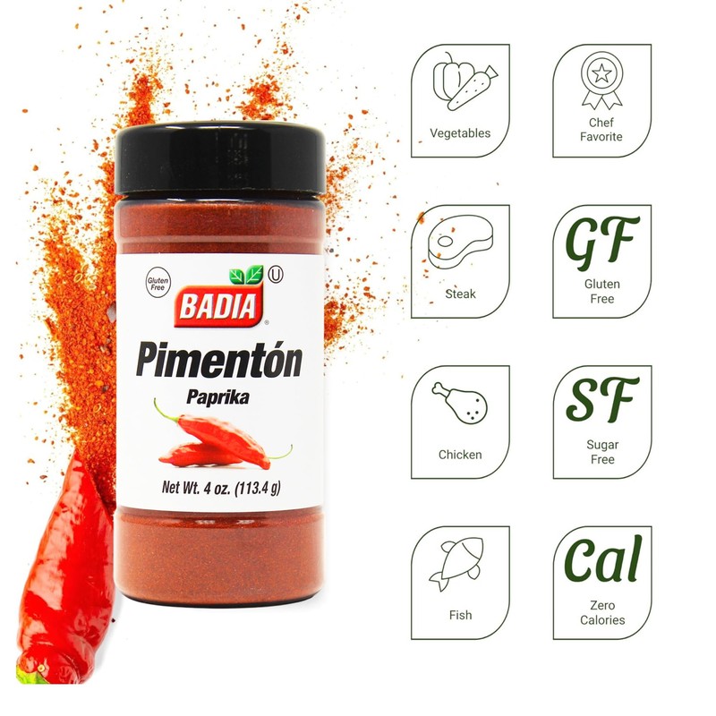 Badia Paprika, 4 oz – Mild Sweet Flavor for Cooking