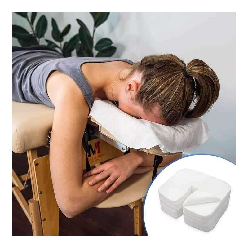 100 Count Disposable Face Rest Covers,Headrest Covers Soft Non-Sticking Massage
