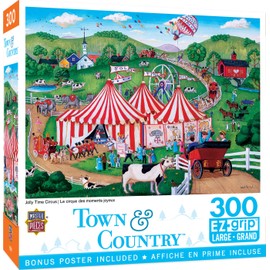 MasterPieces 300 Piece EZ Grip Jigsaw Puzzle - Jolly Time Circus - 18"x24"