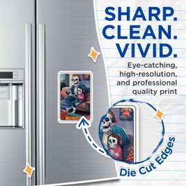 (2 Pack) The Gamer Magnets - Skeleton Gamer Art - Console Gaming Family - 5" On Longest Side - for Cars, Fridges, Toolboxes - Made in USA - MAG4459