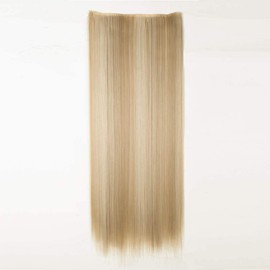 S-noilite® 24"/26" Straight Curly 3/4 Full Head One Piece 5clips Clip in Hair Extensions Long Poplar Style 22colors(26"-straight,Ash Blonde & Bleach Blonde)