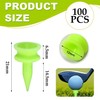 DILUSILK Golf Tees Plastic, 100 PCS 21MM Small Green Golf