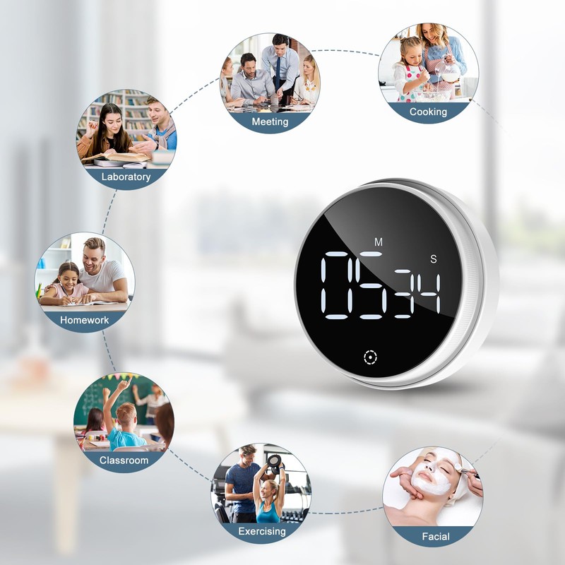 Ankilo Kitchen Timer Digital, Magnetic Kitchen Timer, Egg Timer, Short