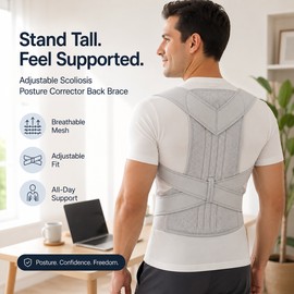 Adjustable Posture Corrector Back Brace for Daily Support – Breathable Shoulder & Lumbar Support Belt