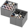 SpaceAid Shoe Organizer for Closet, 2 Pack Foldable Shoe Storage