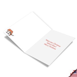 NobleWorks 36 Humorous Christmas Greeting Cards Bulk Box Set with 5 x 7 Inch Envelopes (1 Design, 36 Each) Comet's Problem C2497XSG-B36x1