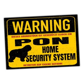 Pon Polski Owczarek Nizinny Warning Security System Door Sign Dog Sign
