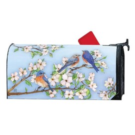 Studio M The Original Magnetic Mailbox Cover, MailWrap Fits Standard Size 6.5 x 19 Inch Mailbox, Weather Resistant Vinyl, Bluebirds