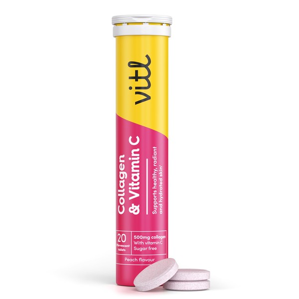 Vitl Collagen & Vitamin C Effervescent - 20 Tablets -