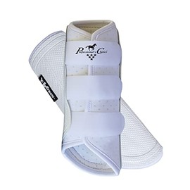 Professional's Choice Ventech Brushing Boots | All-Purpose Horse Boots | Hook & Loop Closure | Sold in Pairs | White Large