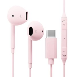 Premium Style PG-SEIE2PK4 USB Type-C Stereo Earbuds Pink