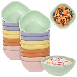 Ronanemon 20 Pack Small Bowls, 4.5 OZ Wheat Straw Soy Sauce Dishes, Unbreakable Dessert Bowls,Dipping Sauce Cups, Mini Prep Bowls,Snacks, Sauce Ketchup, BBQ (soft colors)