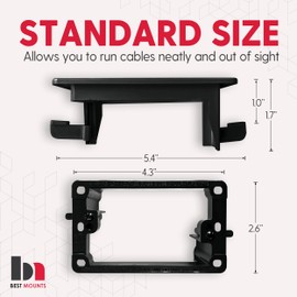 BestMounts - 12 Pack Low Voltage Mounting Brackets 1 Gang for Drywall Outlet Cable Pass Through Wall Plates - Cable Wall Plate Bracket for Old Work, Telephone Wire, Network Cable, HDMI, Speaker Wire