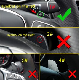 GZJUNFUGJ Auto Accessories Compatible for Benz A B C CLA CLS GLA GLC GLE GLS Class Red Carbon Fiber Texture Gear Shift Paddle Steering Whee Cover Shifter Extension