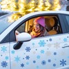 JarThenaAMCS 6Pcs Snowflake Car Decals Blue-White Xmas Snowflake Vinyl Decals