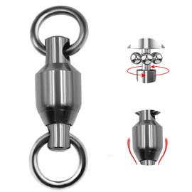 PHECDA PROFLY Ball Bearing Swivel with Welded Rings Made of Stainless Steel Size 0#~10# (20lb-480lb) (7#-205LB-10 Pieces)