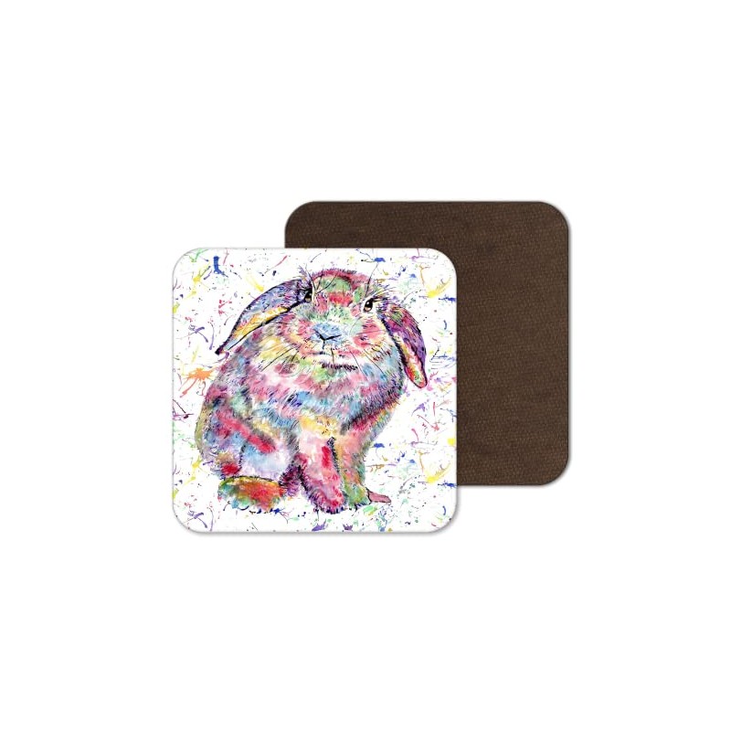 Coaster Lop Rabbit Bunny Eared Wildlife Animals Coasters Watercolour Art