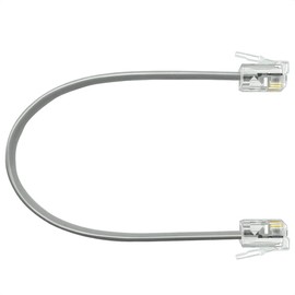 NECABLES 6 Inch Short Phone Cord Short Telephone Cord Short Phone Line Cord RJ11 6P4C Male to Male for Landline