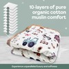 100% Organic Cotton Muslin Supersoft Baby Blanket, Luxurious Gender Neutral