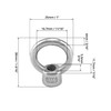 QWORK Lifting Eye Nut, 10 Pack, 1/4" UNC Marine Grade