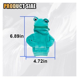 smilfuy Mini Frog Gear Stick Car Shifter Hoodie, Gear Shift Cover Funny Gearshift Sweater, Gear Shift Knob Hoodie Protector, Cute Gadgets Car Interior Accessories and Decorations (Green Frog)