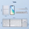 BEAUTY CHOICE Teclado Inalambrico Plegable,Teclado Bluetooth Portátil con Touchpad,Mini Teclados