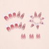 CECOBAG French Style Nail Patches Pink Almond Shaped Nails With