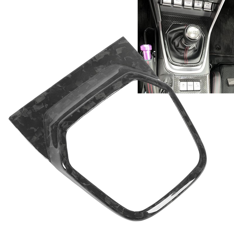 Car Gear Box Cover Trim Carbon Fiber Console Shifter Panel