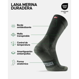DANISH ENDURANCE Calcetines de Marcha y Senderismo en Lana Merina para Hombre y Mujer 3-pack